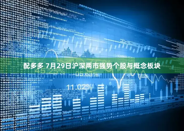 配多多 7月29日沪深两市强势个股与概念板块