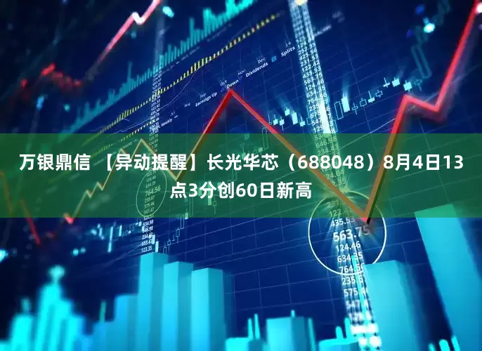 万银鼎信 【异动提醒】长光华芯（688048）8月4日13点3分创60日新高
